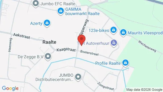 Bedrijfsruimtes for rent i Raalte - kort over placeringen