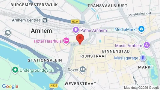 Kantorruimte for rent i Arnhem - kort over placeringen
