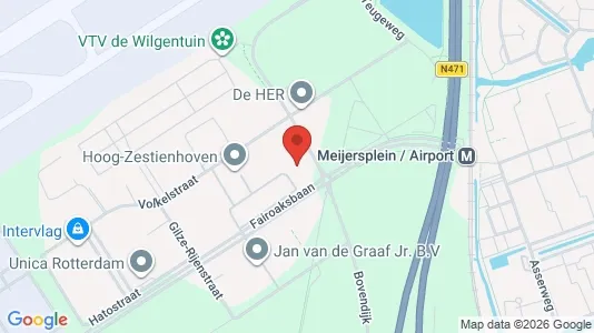 Kantorruimte for rent i Rotterdam Overschie - kort over placeringen