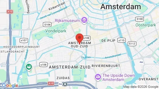 Kantorruimte for rent i Amsterdam Oud-Zuid - kort over placeringen