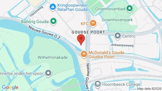 Kantorruimte for rent i Gouda - kort over placeringen