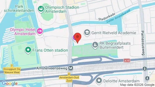 Kantorruimte for rent i Amsterdam Oud-Zuid - kort over placeringen