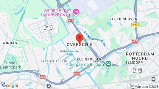 Kantorruimte for rent i Rotterdam Overschie - kort over placeringen