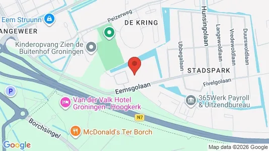 Kantorruimte for rent i Groningen - kort over placeringen