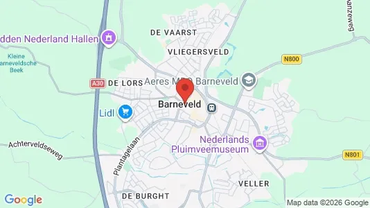 Winkels for rent i Barneveld - kort over placeringen