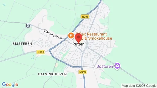 Horeca panden for rent i Putten - kort over placeringen