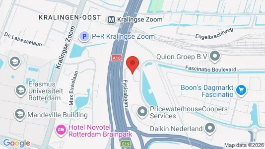 Kantorruimte for rent i Rotterdam Prins Alexander - kort over placeringen