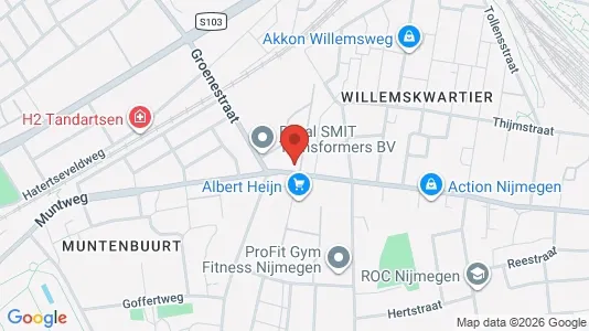 Kantorruimte for rent i Nijmegen - kort over placeringen