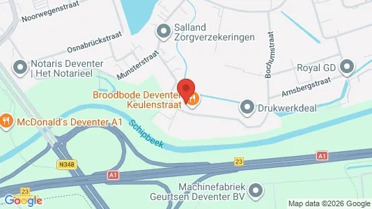 Bedrijfsruimtes for rent i Deventer - kort over placeringen