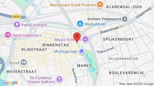 Kantorruimte for rent i Arnhem - kort over placeringen