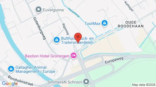 Kantorruimte for rent i Groningen - kort over placeringen