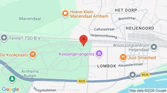 Kantorruimte for rent i Arnhem - kort over placeringen