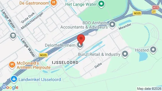 Kantorruimte for rent i Arnhem - kort over placeringen
