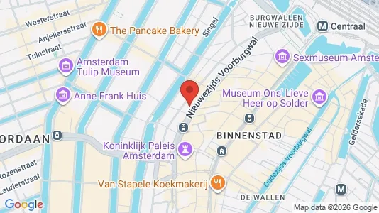 Kantorruimte for rent i Amsterdam Centrum - kort over placeringen