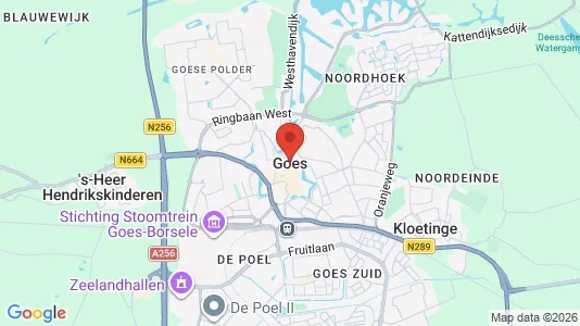 Kantorruimte for rent i Goes - kort over placeringen