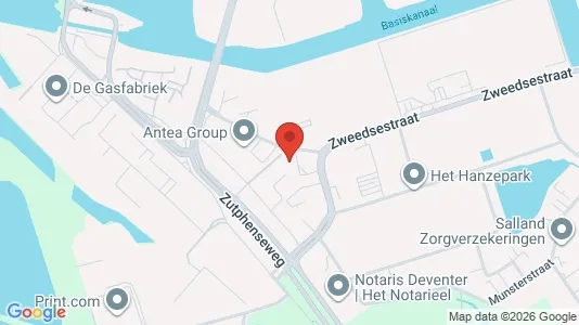 Kantorruimte for rent i Deventer - kort over placeringen