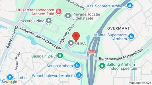 Kantorruimte for rent i Arnhem - kort over placeringen
