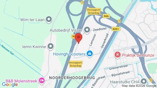 Kantorruimte for rent i Groningen - kort over placeringen