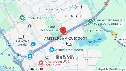 Kantorruimte for rent i Amsterdam-Zuidoost - kort over placeringen