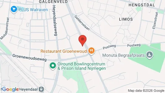 Kantorruimte for rent i Nijmegen - kort over placeringen