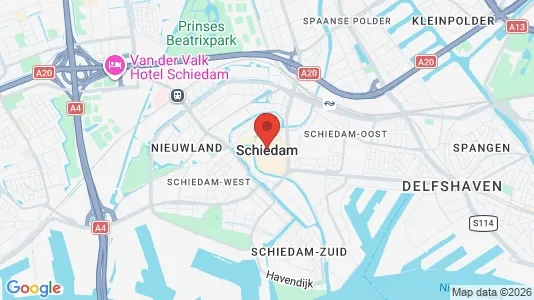 Kantorruimte for rent i Schiedam - kort over placeringen