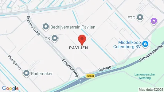 Bedrijfsruimtes for rent i Culemborg - kort over placeringen