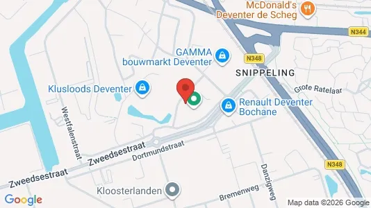 Bedrijfsruimtes for rent i Deventer - kort over placeringen