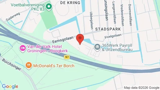 Kantorruimte for rent i Groningen - kort over placeringen