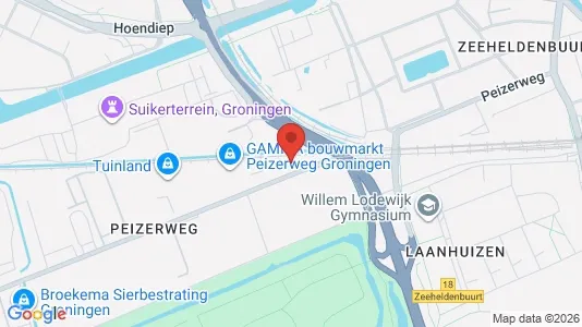 Kantorruimte for rent i Groningen - kort over placeringen