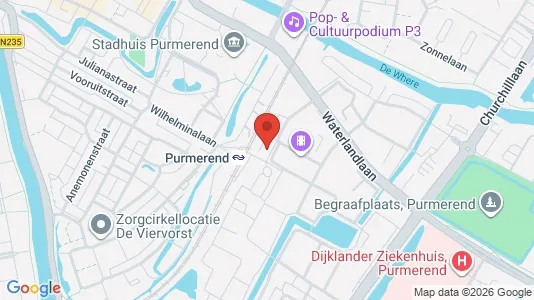 Kantorruimte for rent i Purmerend - kort over placeringen