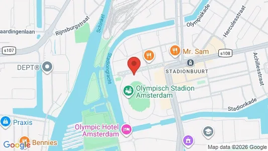 Kantorruimte for rent i Amsterdam Oud-Zuid - kort over placeringen