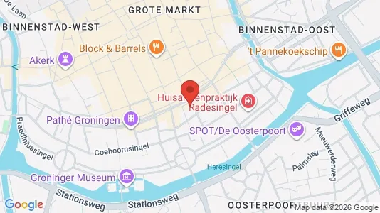 Kantorruimte for rent i Groningen - kort over placeringen