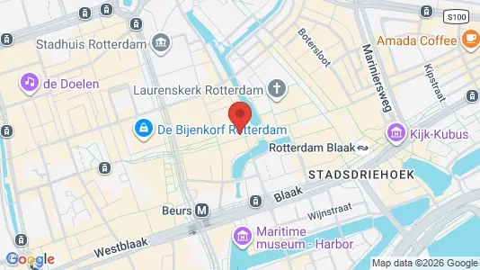 Kantorruimte for rent i Rotterdam Centrum - kort over placeringen