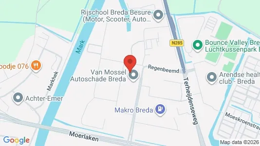 Bedrijfsruimtes for rent i Breda - kort over placeringen
