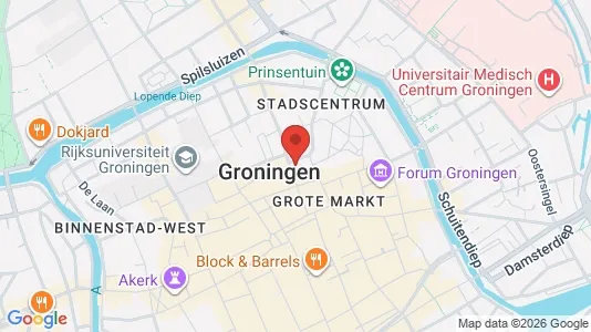 Kantorruimte for rent i Groningen - kort over placeringen