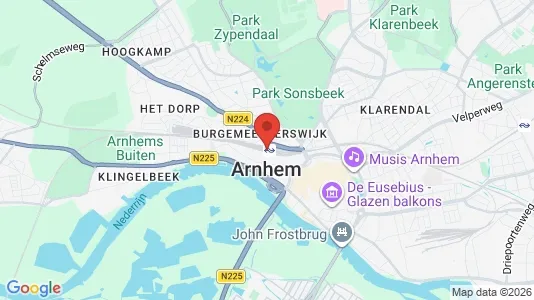 Bedrijfsruimtes for rent i Arnhem - kort over placeringen