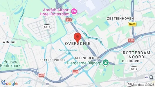 Kantorruimte for rent i Rotterdam Overschie - kort over placeringen