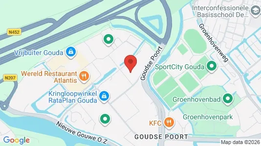 Kantorruimte for rent i Gouda - kort over placeringen