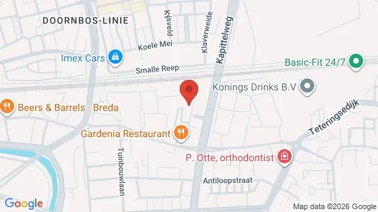 Bedrijfsruimtes for rent i Breda - kort over placeringen