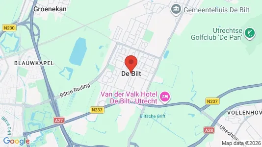 Horeca panden for rent i De Bilt - kort over placeringen