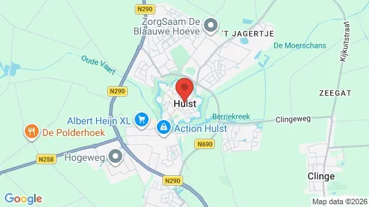 Bedrijfsruimtes for sale i Hulst - kort over placeringen