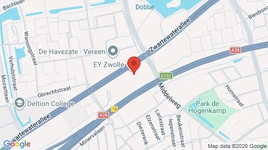 Kantorruimte for rent i Zwolle - kort over placeringen