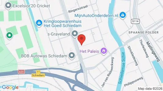 Bedrijfsruimtes for rent i Schiedam - kort over placeringen