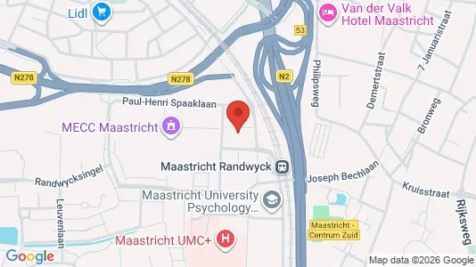 Kantorruimte for rent i Maastricht - kort over placeringen