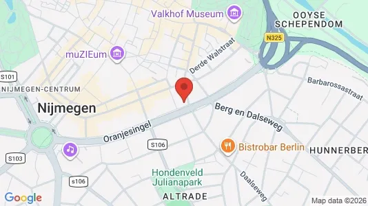 Kantorruimte for rent i Nijmegen - kort over placeringen