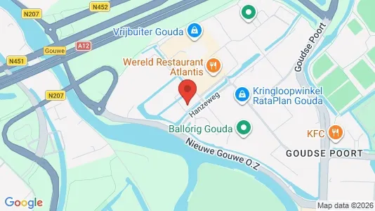 Kantorruimte for rent i Gouda - kort over placeringen