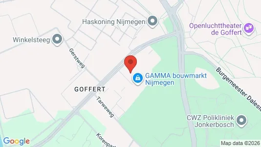 Kantorruimte for rent i Nijmegen - kort over placeringen