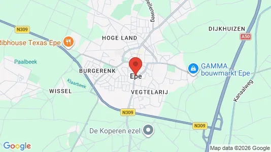 Bedrijfsruimtes for rent i Epe - kort over placeringen