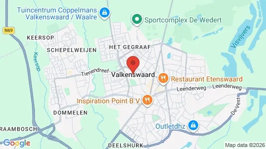 Horeca panden for rent i Valkenswaard - kort over placeringen
