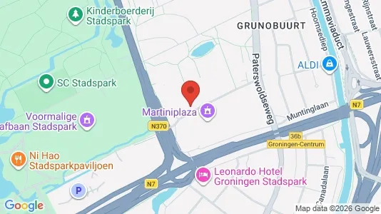 Kantorruimte for rent i Groningen - kort over placeringen
